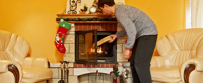 Rusted Metal Fireplace Restoration in Pearl River, New York